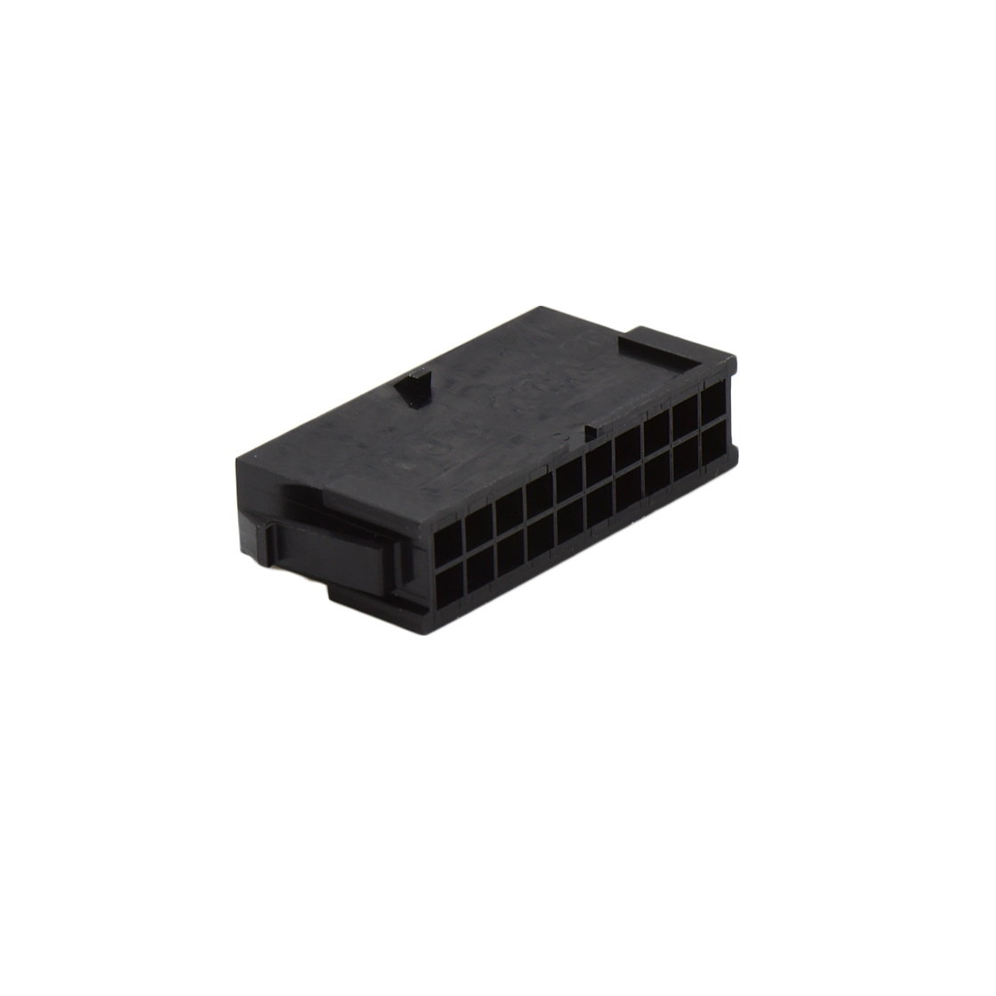 C3030线对线连接器Pitch 3.00mm双排带扣带翅膀母胶壳 2*10Pin黑色
